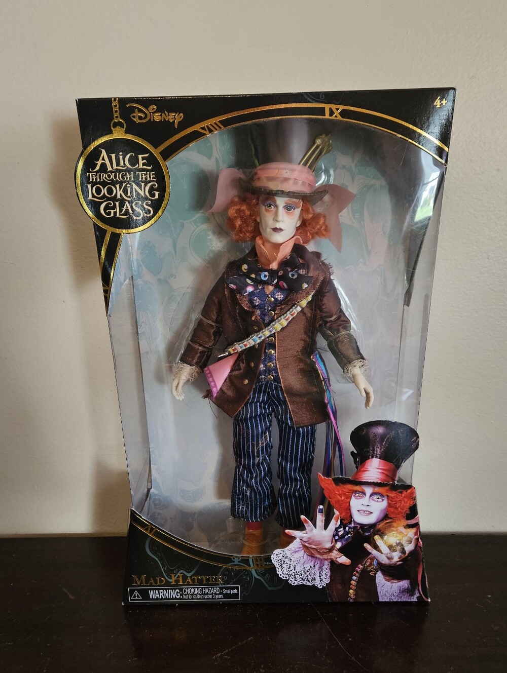 2016 Disney Alice Through The Looking Glass Mad Hatter Doll New Mint NRFB